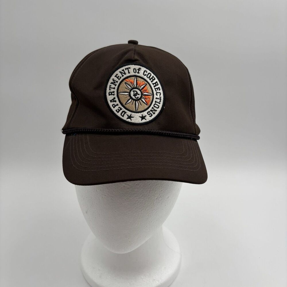 Legend Department of Corrections DOC Brown Patch Rope Adjustable Snapback Hat